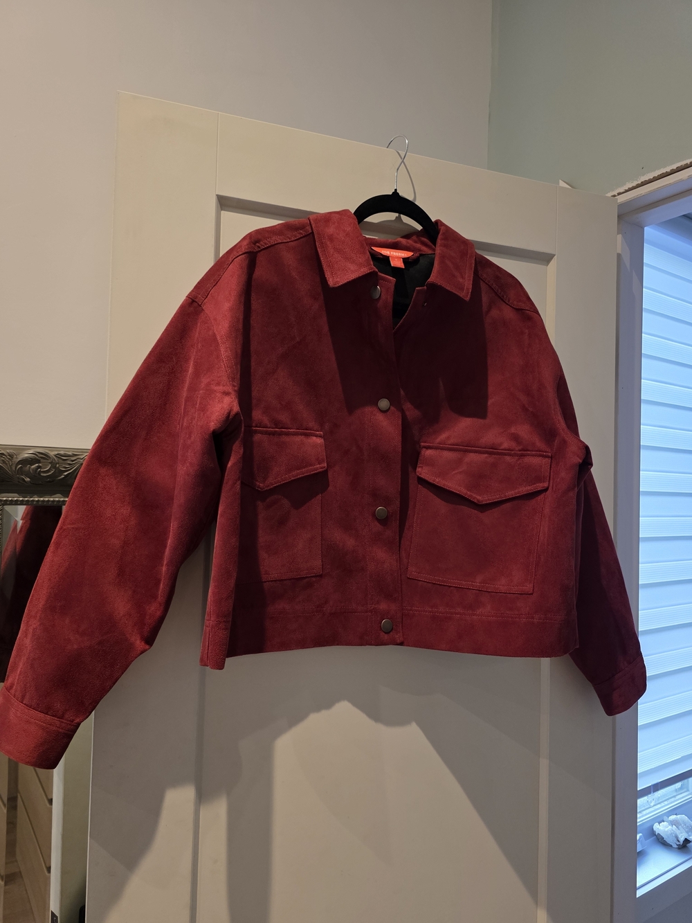 Joe Fresh Crimson Suede Utility Jacket